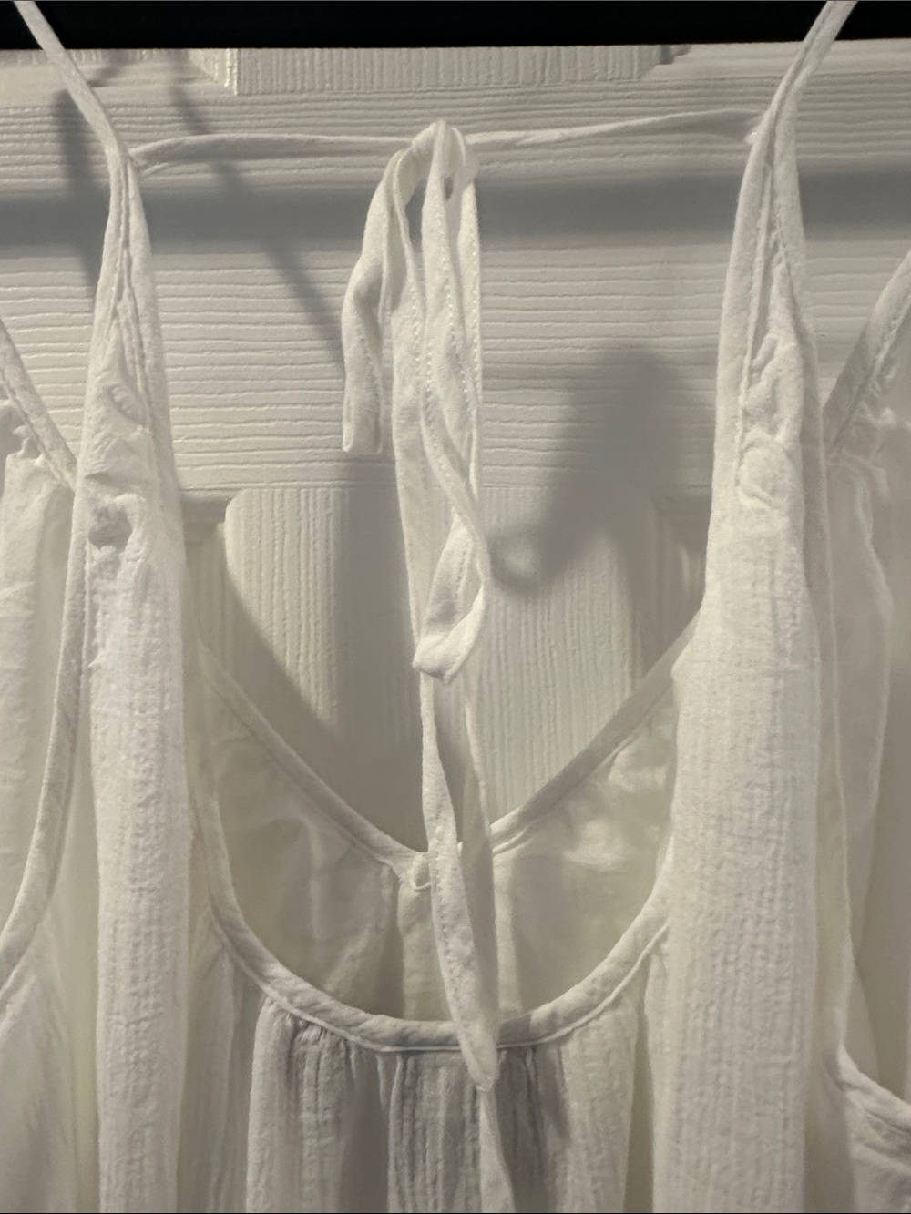 GAP Lightweight White Cotton Spaghetti-Strap Maxi Dress Sz M Feminine Flattering - Picture 5 of 13